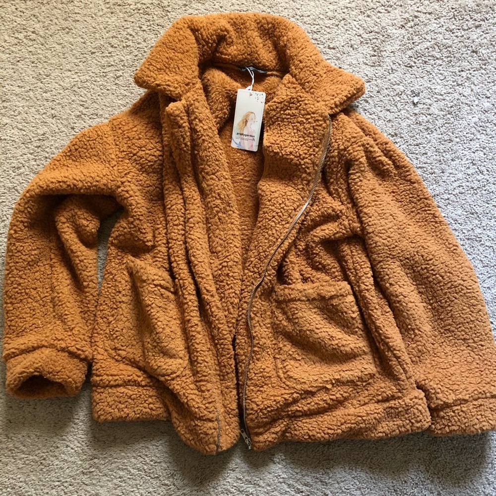 Prettygarden camel Sherpa jacket